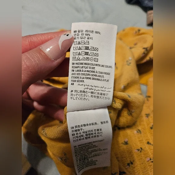 American Eagle Yellow with Florals Halter Top - Picture 5 of 5